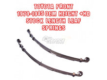 Cargar imagen en el visor de la galería, Toyota Pickup Front Leaf Spring Solid Axle Single 79-85 Toyota Pickup Includes Bushings Low Range Off Road