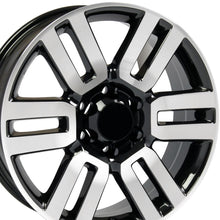 Cargar imagen en el visor de la galería, 20" Replica Wheel TY10 Fits Toyota 4Runner Rim 20x7 Black Mach'd Wheel