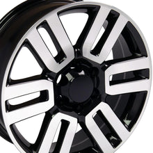 Cargar imagen en el visor de la galería, 20" Replica Wheel TY10 Fits Toyota 4Runner Rim 20x7 Black Mach'd Wheel