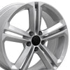 18" Replica Wheel VW18 Fits Volkswagen Jetta Rim 18x8 Silver Wheel