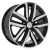 18" Replica Wheel VW27 Fits Volkswagen Jetta Rim 18x7.5 Black Mach'd Wheel
