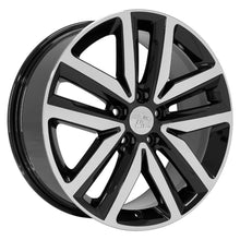 Cargar imagen en el visor de la galería, 18" Replica Wheel VW27 Fits Volkswagen Jetta Rim 18x7.5 Black Mach'd Wheel