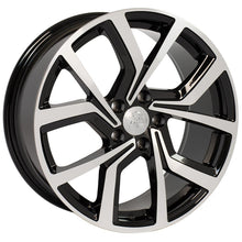 Cargar imagen en el visor de la galería, 18" Replica Wheel VW28 Fits Volkswagen GTI Rim 18x8 Black Mach'd Wheel ET42