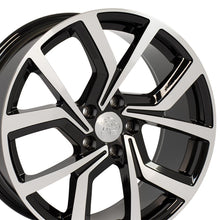 Cargar imagen en el visor de la galería, 18" Replica Wheel VW28 Fits Volkswagen GTI Rim 18x8 Black Mach'd Wheel ET42