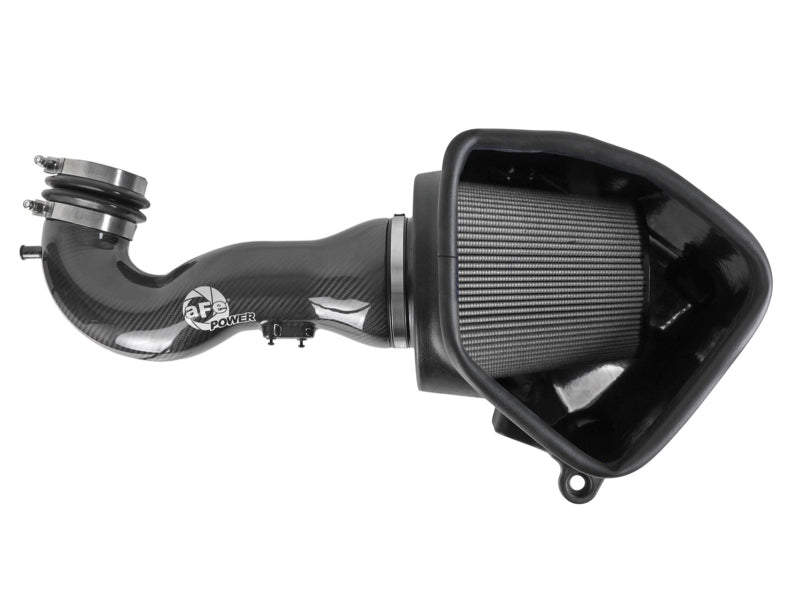 aFe 19-21 GM Trucks 5.3L/6.2L Track Series Sistema de admisión de aire frío de fibra de carbono con filtros Pro Dry S