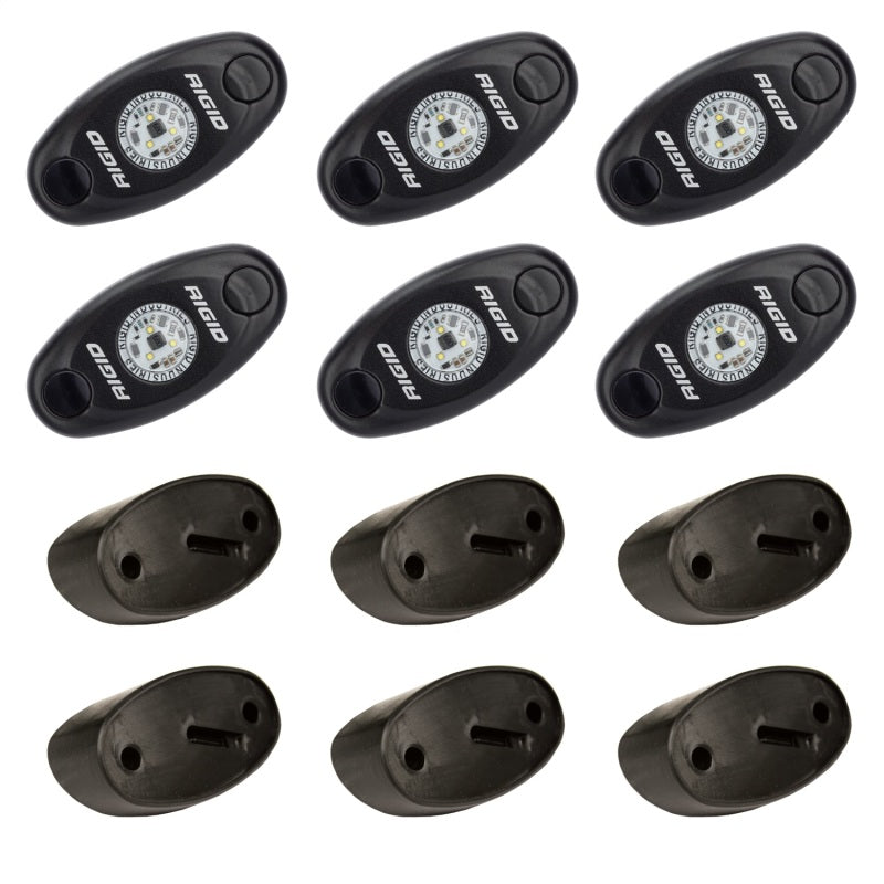 Kit de luces Rock de Rigid Industries: blanco frío (6 luces)