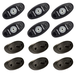 Kit de luces Rock de Rigid Industries: blanco frío (6 luces)