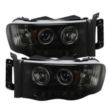 Cargar imagen en el visor de la galería, Spyder Dodge Ram 1500 02-05 03-05 Projector Headlights LED Halo LED Blk Smke PRO-YD-DR02-HL-BSM
