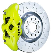 Cargar imagen en el visor de la galería, Brembo 14-20 A3 Delantero GT BBK 4 Pistones Fundido 345x30 1pc Rotor Ranurado Type3-Fluo. Amarillo