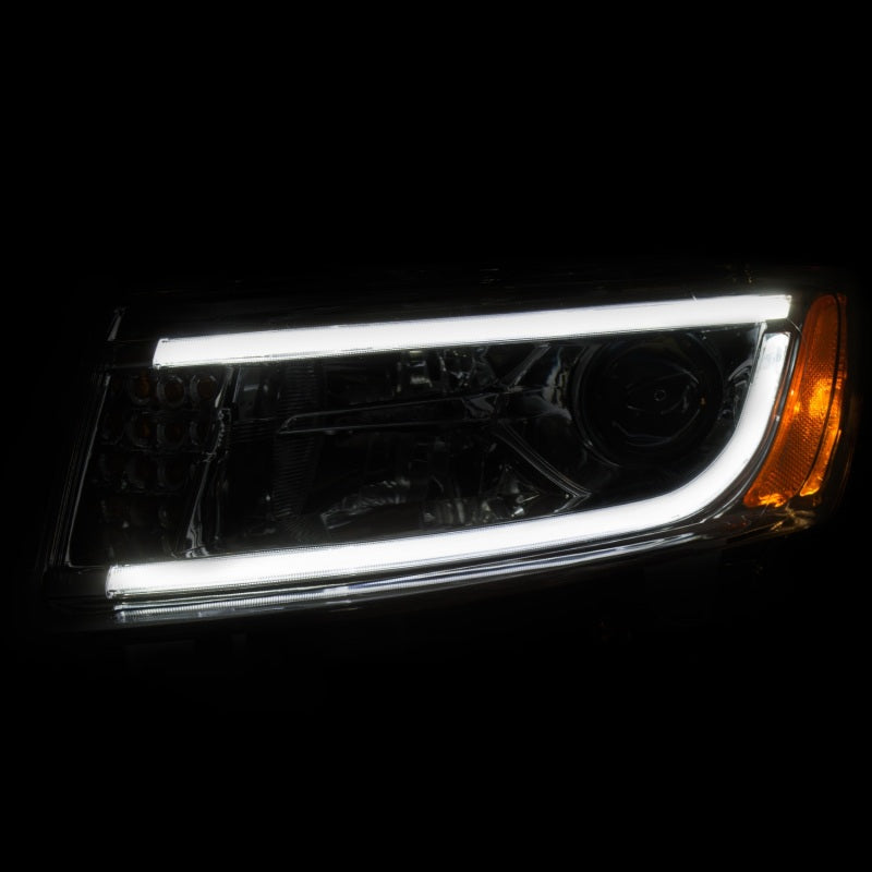 ANZO Faros delanteros tipo proyector para Jeep Grand Cherokee 2014-2015 con diseño estilo tablón cromados