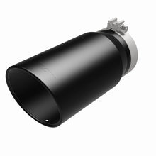 Cargar imagen en el visor de la galería, MagnaFlow Tip Stainless Black Coated Single Wall Round Single Outlet 6in Dia 5in Inlet 13in L