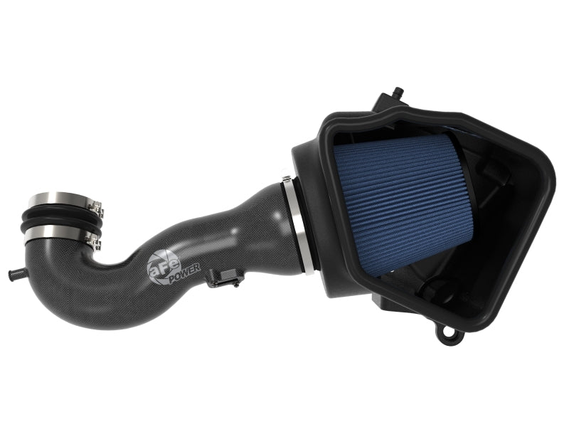 aFe 19-20 GM Trucks 5.3L/6.2L Track Series Sistema de admisión de aire frío de fibra de carbono con filtros Pro 5R
