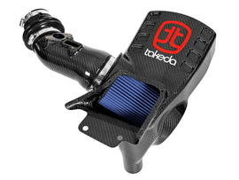 aFe Momentum Black Series CAIS de fibra de carbono con filtro Pro 5R 17-18 Honda Civic Type R I4-2.0L (t)