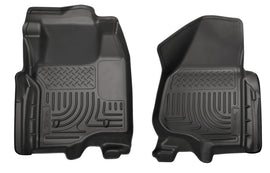 Husky Liners 11-12 Ford Super Duty Crew & Extended Cab WeatherBeater Revestimientos de piso negros para primera fila
