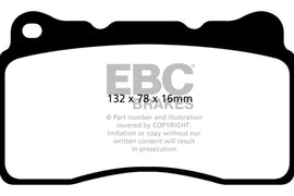 EBC 2016+ Chevrolet Corvette (C7) 6.2L Stingray Bluestuff Pastillas de freno delanteras