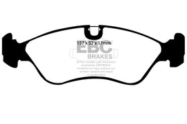 EBC 99-02 Daewoo Lanos 1.6 Chassis -447433 Greenstuff Front Brake Pads