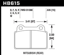 Cargar imagen en el visor de la galería, Hawk 08-10 Mitsubishi Lancer Evo X DTC-70 Race Rear Brake Pads