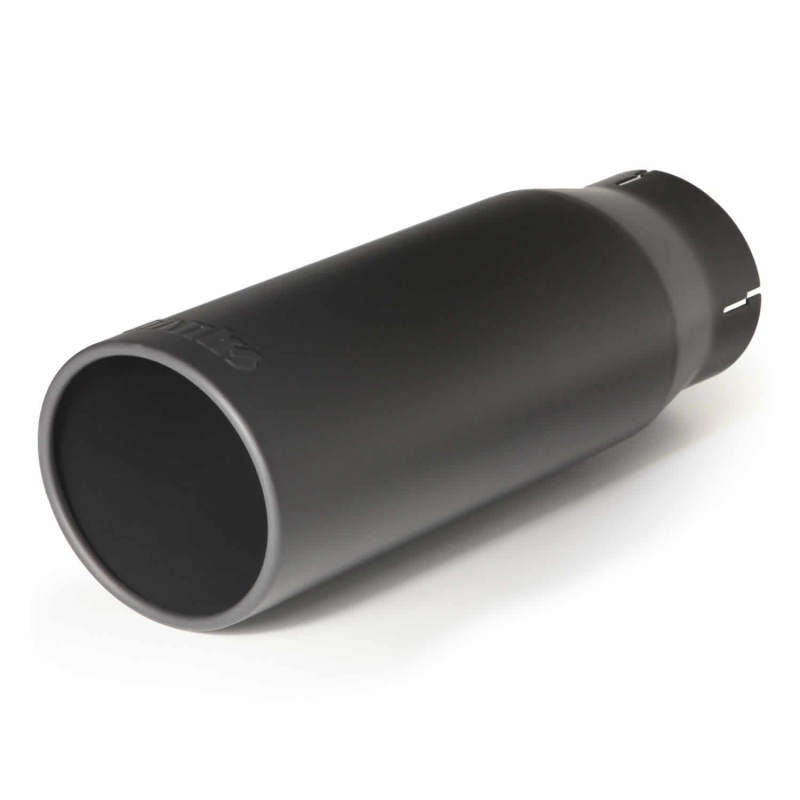 Kit de puntas de tubo de escape Banks Power - Corte recto redondo SS - Negro - Tubo de 3,5 pulgadas - 4,38 pulgadas x 12 pulgadas