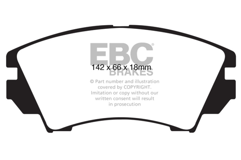 Pastillas de freno delanteras EBC 10+ Buick Allure (Canadá) 3.0 Yellowstuff
