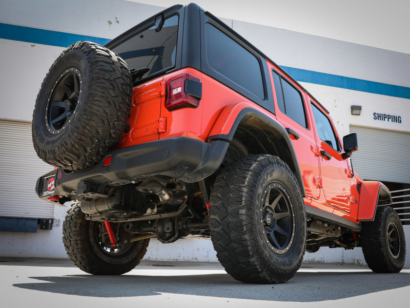 aFe 20-21 Jeep Wrangler (JL) Sistema de escape Hi-Tuck con respaldo DPF de acero inoxidable 3 EN 304 de gran diámetro HD