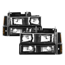Cargar imagen en el visor de la galería, xTune GMC C/K Series 94-98 Headlights w/ Corner and Parking Lights - Black HD-JH-GCK94-BK-SET