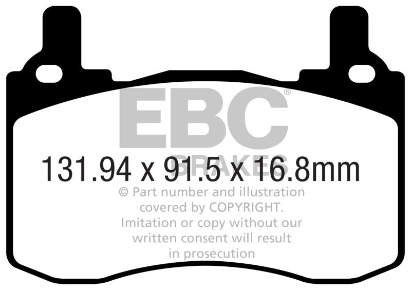 EBC 2017+ Kia Stinger 3.3L Twin Turbo Redstuff Pastillas de freno traseras