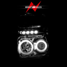 Cargar imagen en el visor de la galería, ANZO 2008-2010 Ford F-250 Faros delanteros con proyector con halo cromado (CCFL)