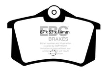 Cargar imagen en el visor de la galería, EBC 91-93 Lancia Delta Integrale 2.0L Turbo HF Evo 1 Pastillas de freno traseras Yellowstuff
