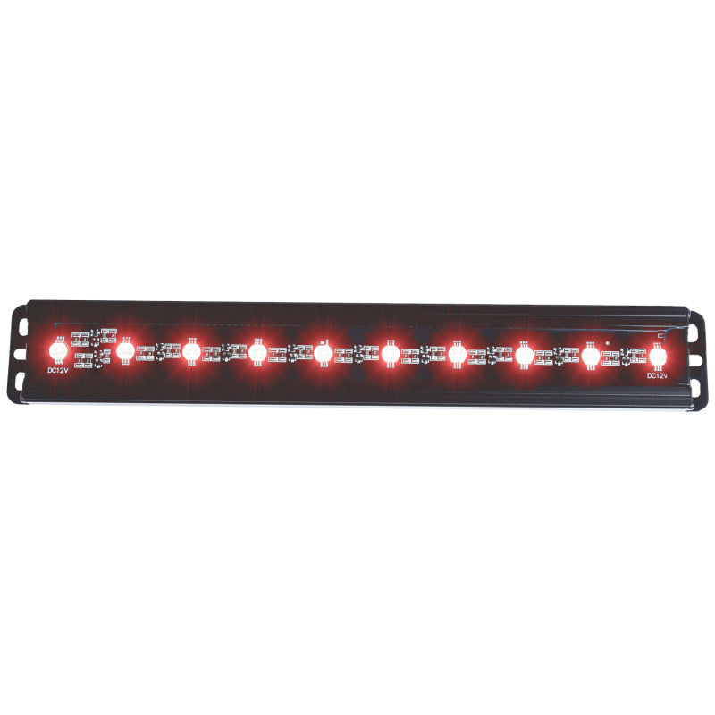 Barra de luz LED delgada universal ANZO de 12 pulgadas (roja)