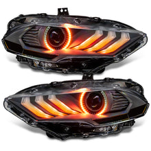 Load image into Gallery viewer, Oracle Lighting 18-23 Ford Mustang Dynamic ColorSHIFT LED Headlights - Black Series SEE WARRANTY