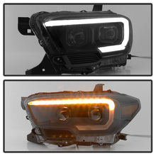 Cargar imagen en el visor de la galería, xTune 16-18 Toyota Tacoma SR/SR5 DRL Proj Headlights w/Turn Signal - Blk Smk (PRO-JH-TTA16-SR-BSM)