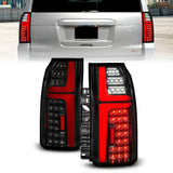 ANZO 15-20 Chevrolet Tahoe Luces traseras de tubo LED secuenciales, color negro
