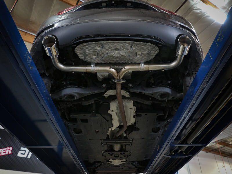 aFe Takeda 2-1/2 pulgadas 304 SS Escape con eje trasero con puntas pulidas 14-18 Mazda 3 L4 2.0L/2.5L