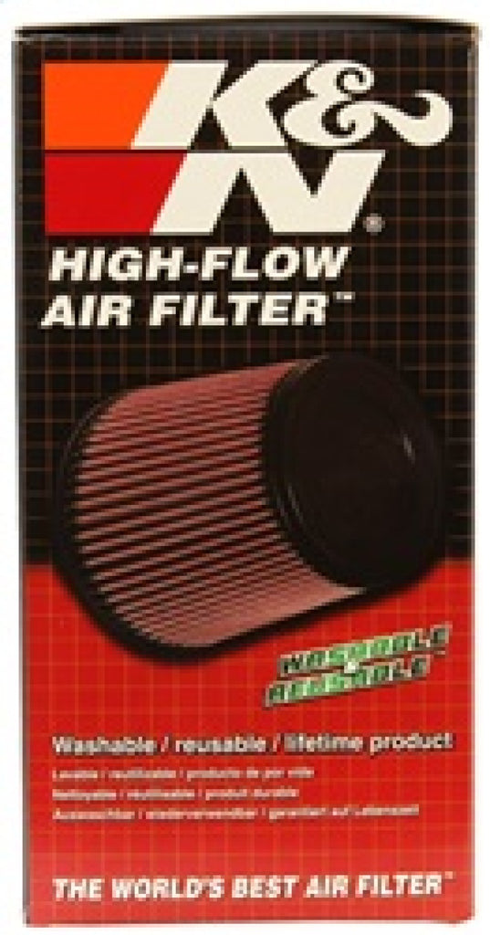 K&N Filter Universal Rubber Oval Straight 4.5in OL x 3.75in OW x 7in Height 20 Degree Angle