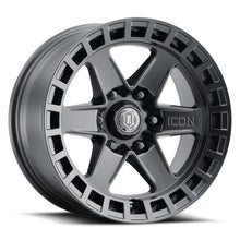 Cargar imagen en el visor de la galería, ICON Raider 17x8.5 6x135 6mm Offset 5in BS Rueda negra satinada