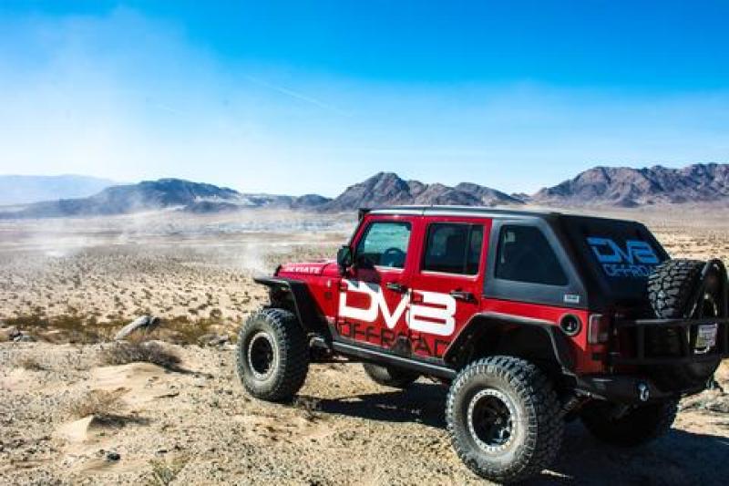 DV8 Offroad 07-18 Jeep Wrangler JK Guardabarros delanteros y traseros de tubo plano