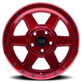 Dirty Life 9315 Compuesto 17x9 / 5x127 BP / -38mm Offset / 78.1mm Hub Rueda roja carmesí