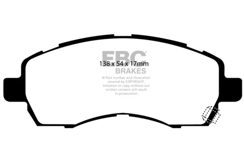 EBC 97-98 Subaru Impreza 1.8 Pastillas de freno delanteras Redstuff