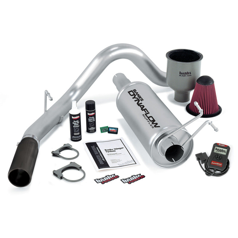 Banks Power 99-04 Ford 6.8L Excursion Stinger System con AutoMind - Escape único SS con punta negra