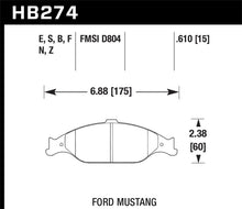 Cargar imagen en el visor de la galería, Hawk 1999-2004 Ford Mustang Base 3.8 HPS 5.0 Pastillas de freno delanteras