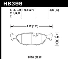 Cargar imagen en el visor de la galería, Pastillas de freno traseras Hawk 84-4/91 BMW 325 (E30) DTC-50 Race