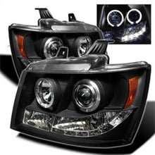 Cargar imagen en el visor de la galería, Spyder Chevy Suburban 1500 07-14 Projector Headlights LED Halo LED Blk PRO-YD-CSUB07-HL-BK