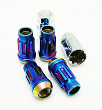 Cargar imagen en el visor de la galería, Wheel Mate Muteki SR45R Lug Nut Kit Lock Set 12x1.50 45mm - Burned Blue Neon