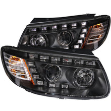 Cargar imagen en el visor de la galería, ANZO 2007-2007 Hyundai Santa Fe Faros delanteros proyectores con LED negro