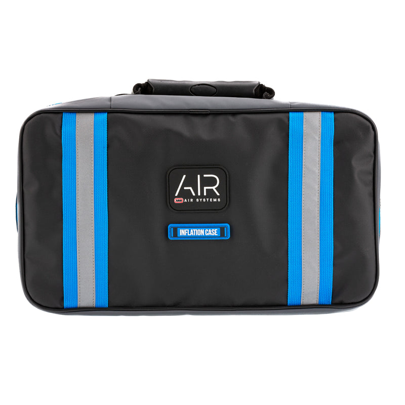 Caja de inflación ARB Acabado negro con detalles azules Tiras reflectantes de material de PVC