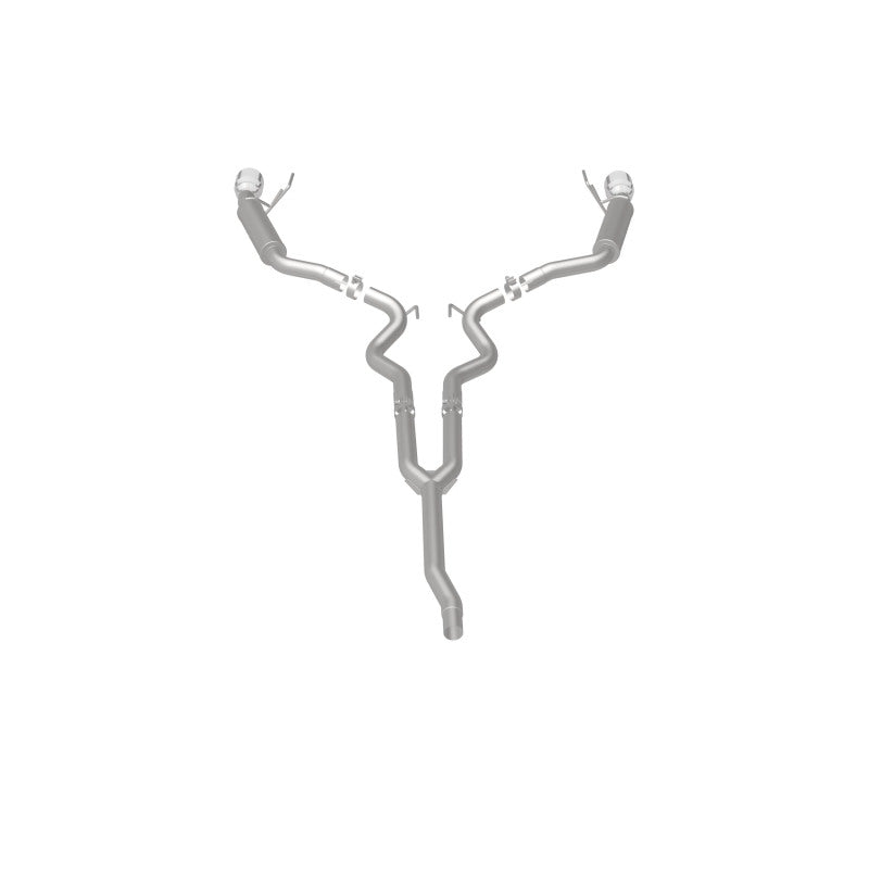 MagnaFlow Cat-Back 15-16 Ford Mustang 2.3L L4 Competition SS 3 pulgadas, parte trasera doble dividida, puntas negras de 4.5 pulgadas