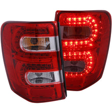 Cargar imagen en el visor de la galería, ANZO 1999-2004 Jeep Grand Cherokee luces traseras LED rojo/transparente