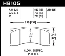 Cargar imagen en el visor de la galería, Pastillas de freno de carrera Hawk Brembo 9012 azules de 16 mm