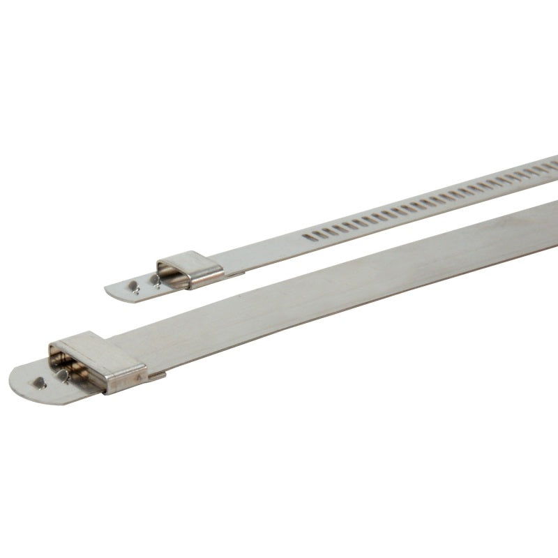 Brida de bloqueo positivo de acero inoxidable DEI, 1/4 pulg. (7 mm) x 14 pulg., 4 por paquete