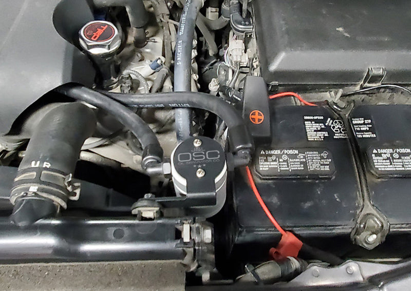 J&L Oil Separator 3.0 - Clear Anodized | 3105D-C | 2007 - 2021 Toyota Tundra 5.7L Driver Side